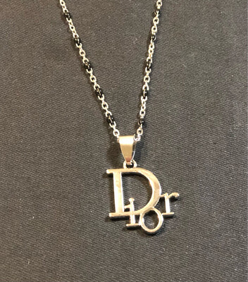 Dior Zip Pull Necklace - Black Bead
