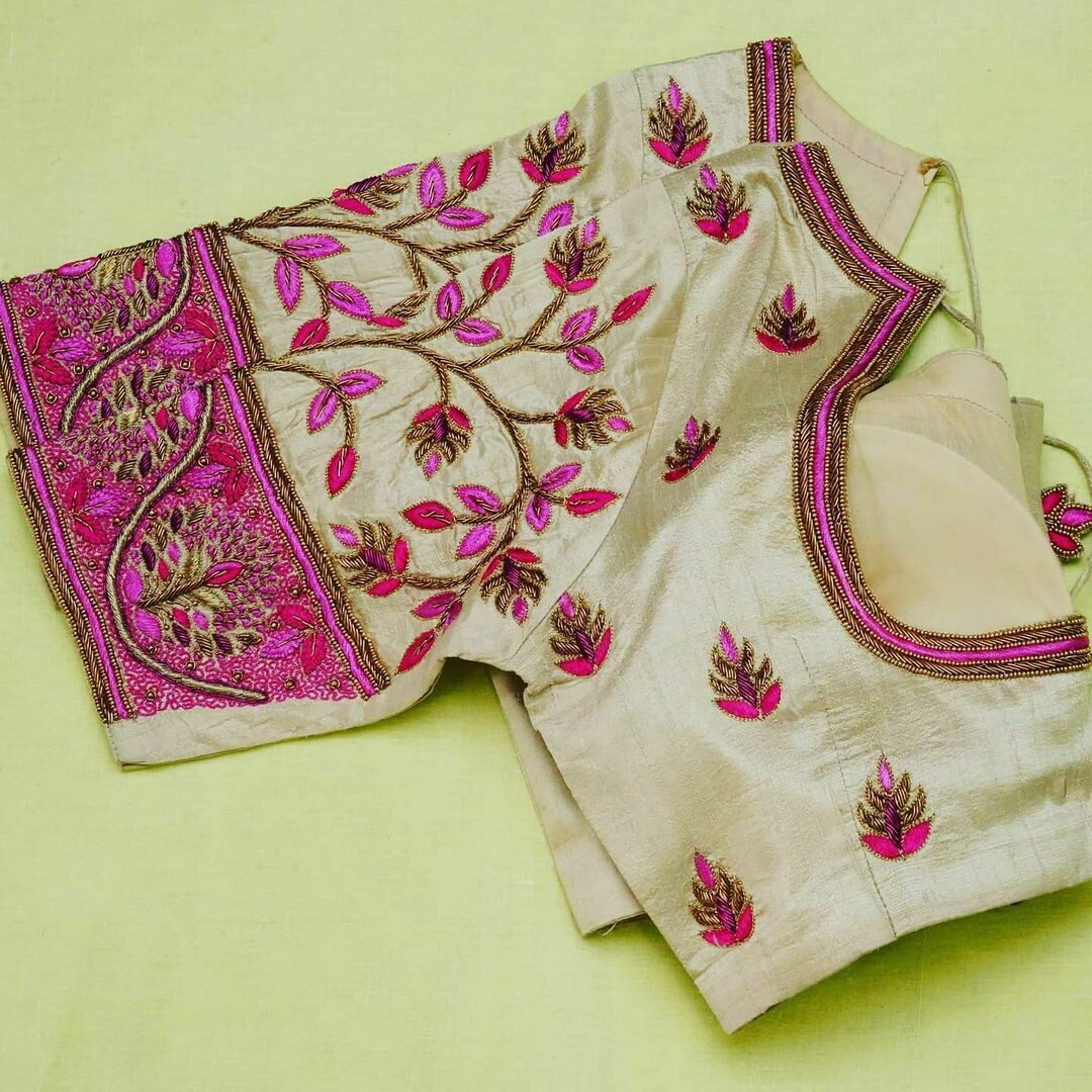 DESIGNER BRIDAL HAND WORK BLOUSE- Off white