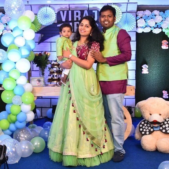 Father + Mother + Son - Mens Sherwani + Lehangha + Kids Sherwani 
LIme Green + purple