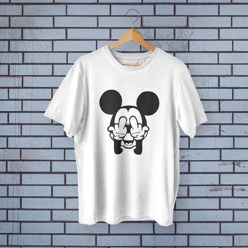 Buy Mickey Mouse Men Printed White Colour T-shirt