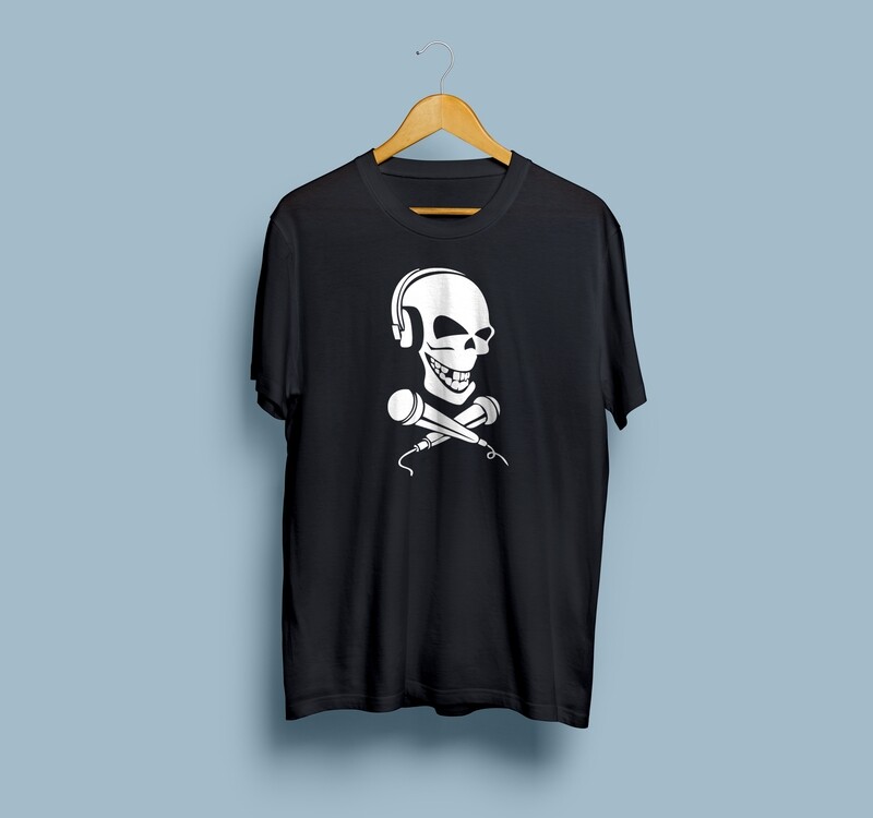 Buy DJ Skull Printed Black Colour T-shirt