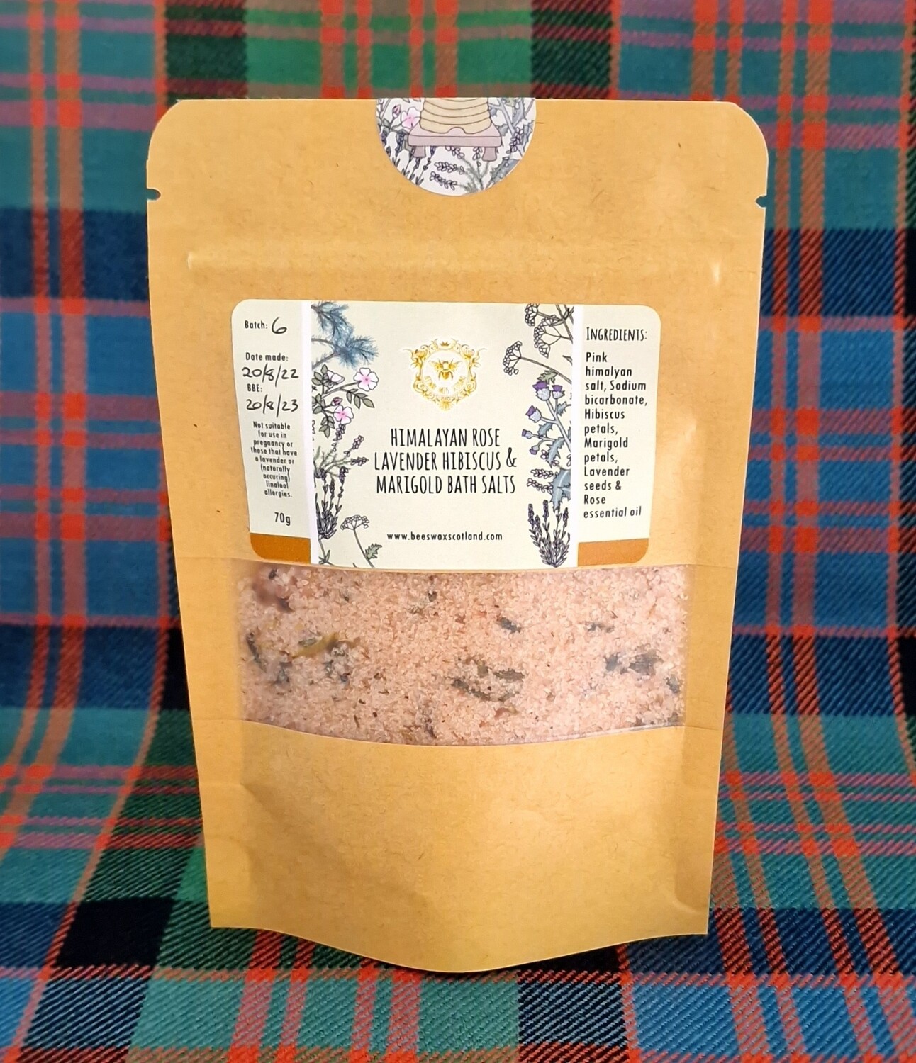 Himalayan Rose Lavender Hibiscus & Marigold Bath Salts Sample