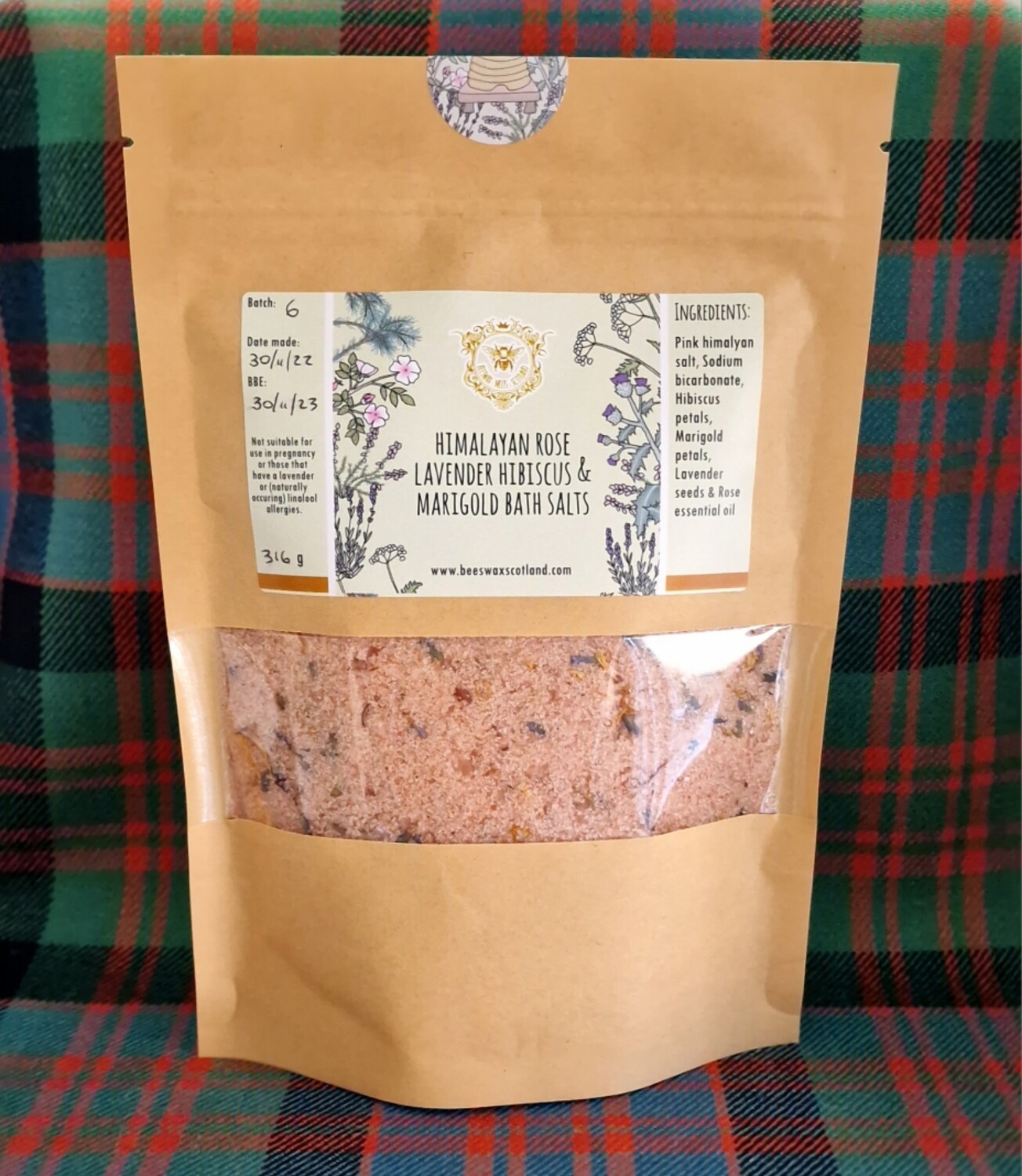 Himalayan Rose Lavender Hibiscus & Marigold Bath Salts Refill