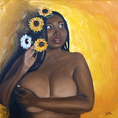 A FLOWER oil painting 24" x 24"
