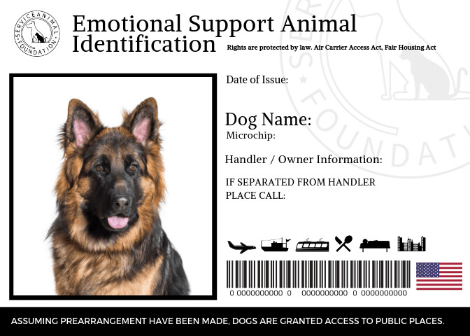 Emotional Support Animal Identification