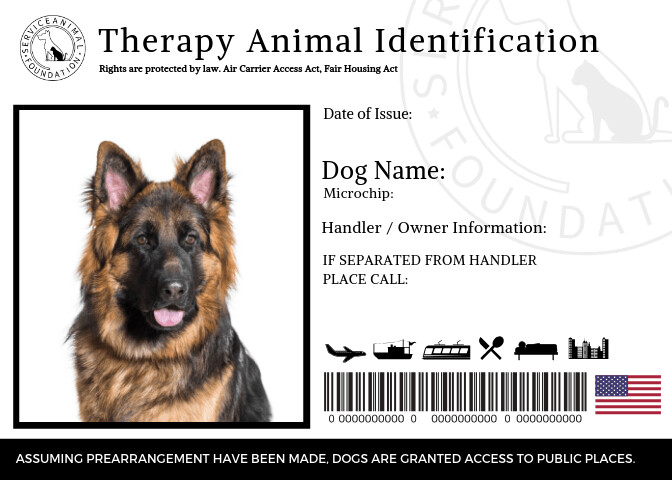 Therapy Animal Identification