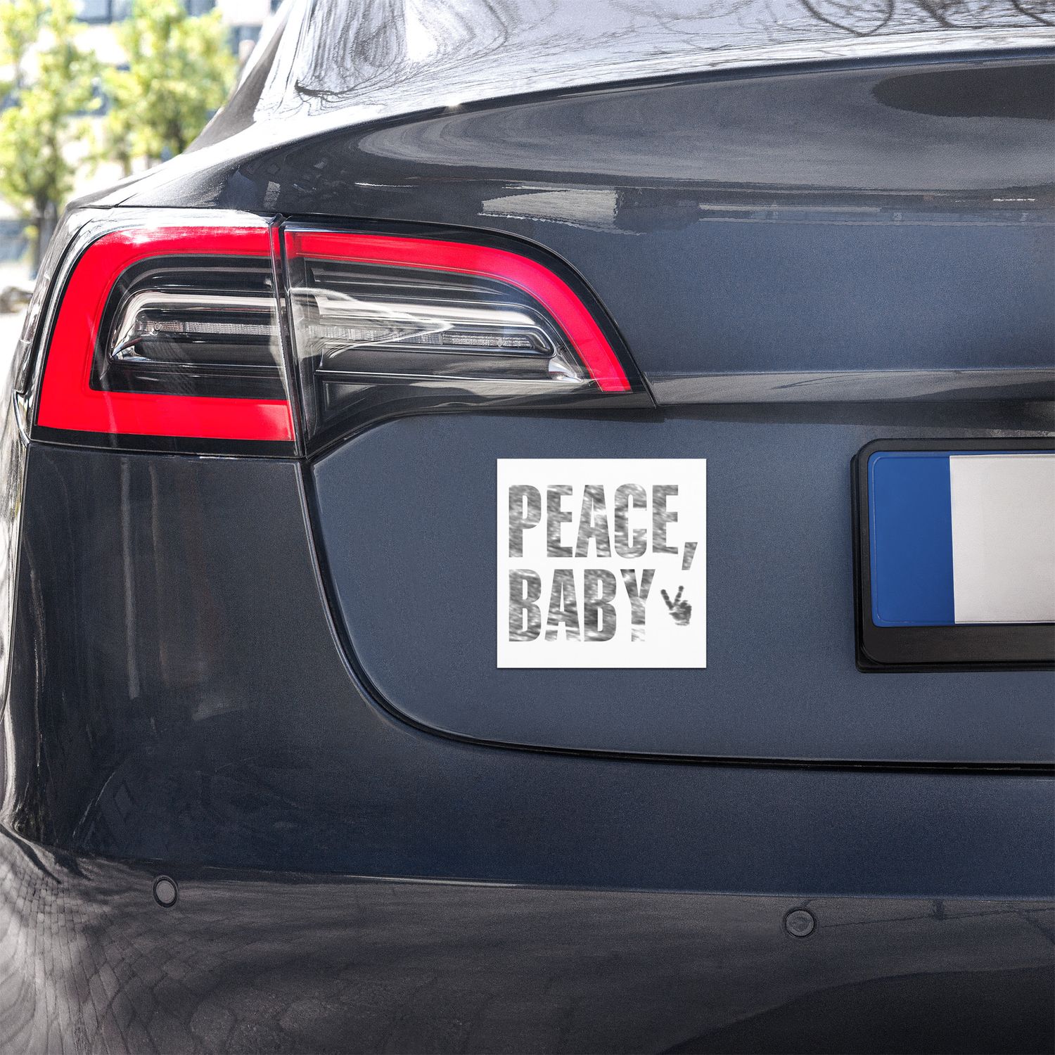 Peace, Baby Car Magnet