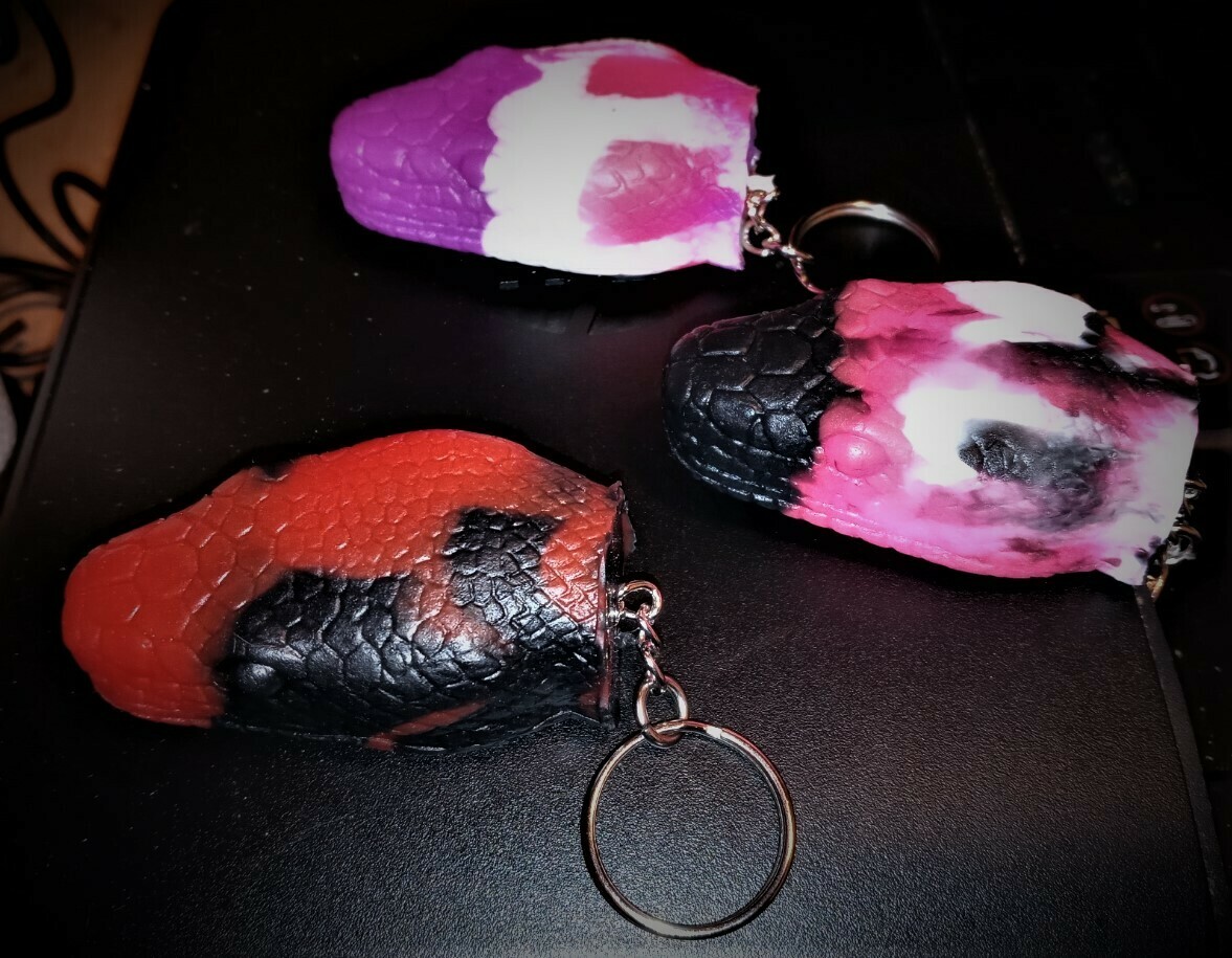 &quot;My Squishy&quot; Stress Relief Snake Head keychain
