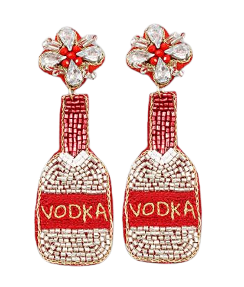 Red Vodka Earrings