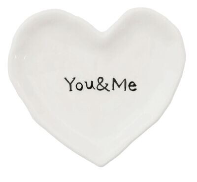 You & Me Heart Trinket Dish