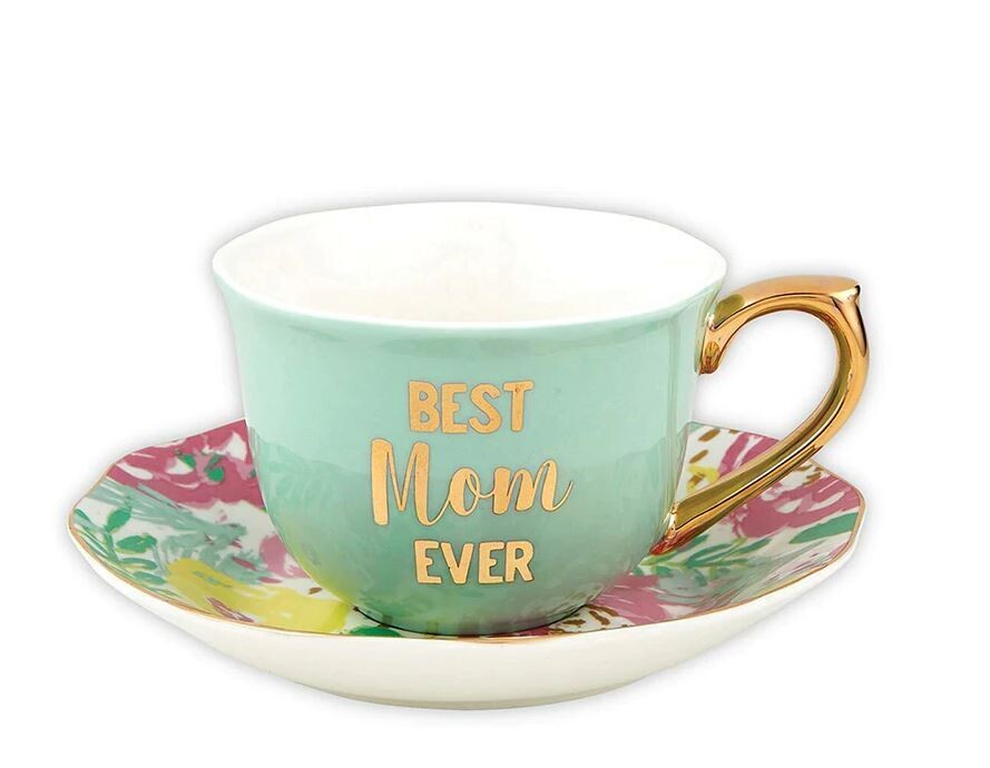 Best Mom Ever Teacup and Saucer Set