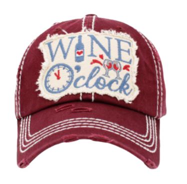 Wine O'clock Burgandy Cap