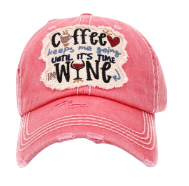 Coffee Then Wine Cap Pink
