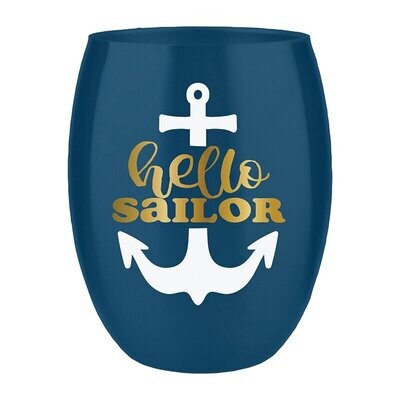 Hello Sailor Stainless Steel Stemless Glass