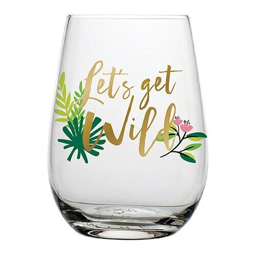 Let's Get Wild Stemless Glass