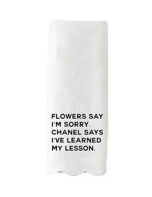 Flower say Sorry Guest Towel