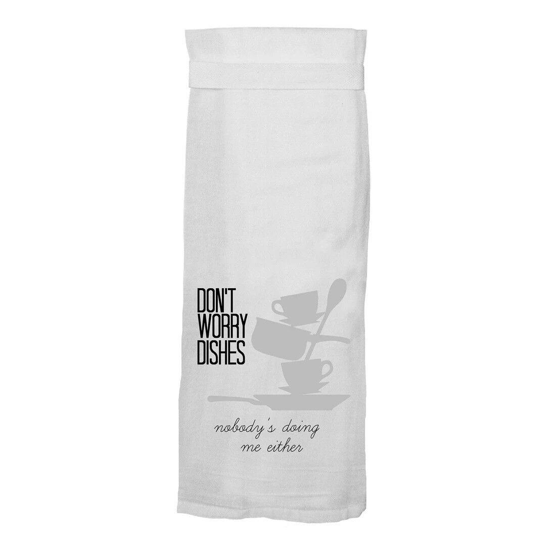Don't Worry Dishes Twisted Towel