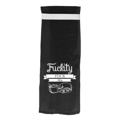 Fuckity Black Twisted Towel