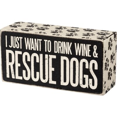 Rescue Dogs Box Sign