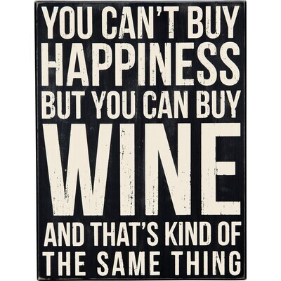Can Buy Wine Box Sign