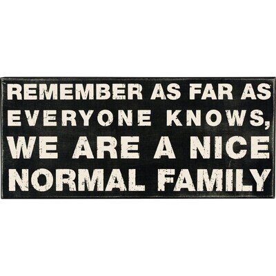 Nice Normal Family Box Sign