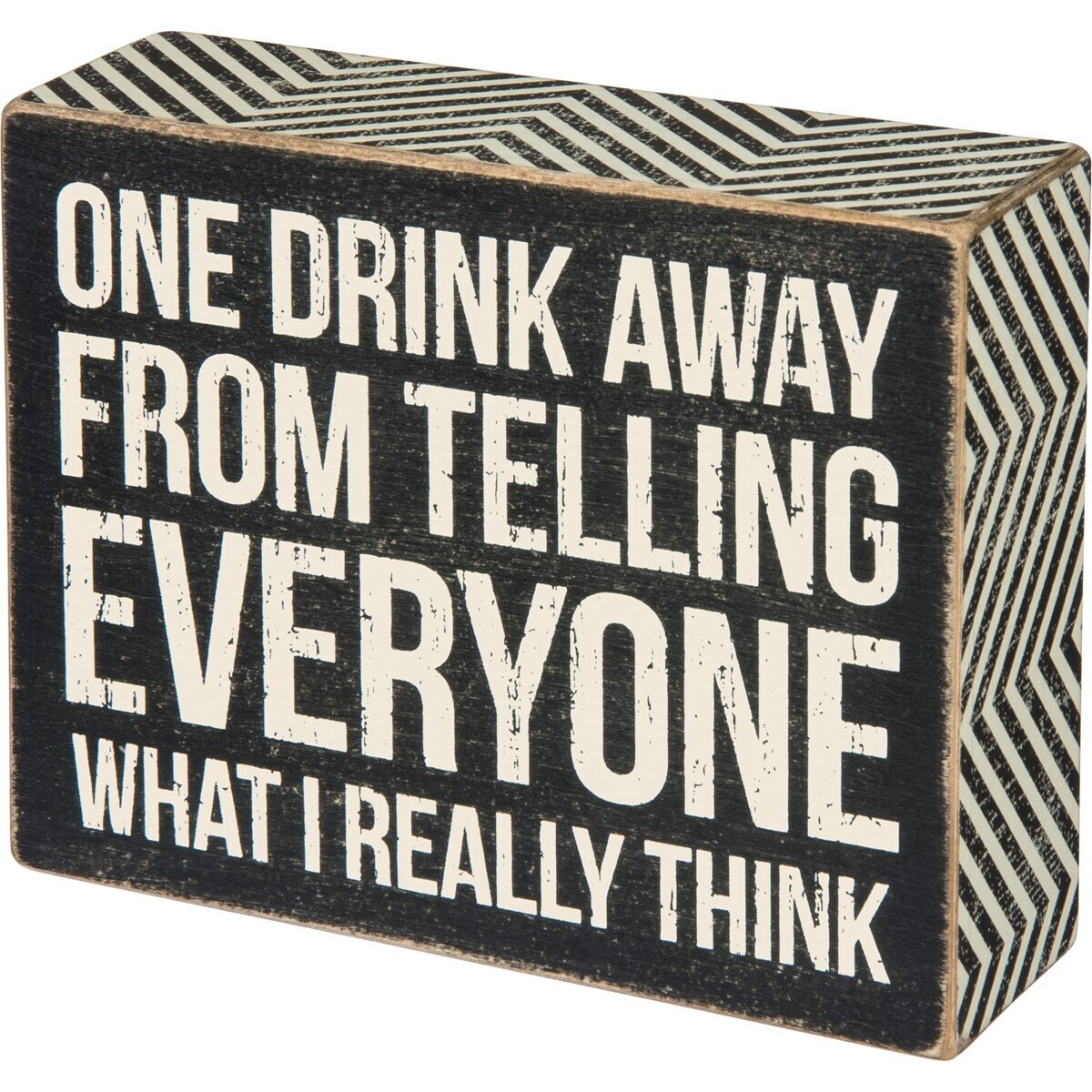 One Drink Box Sign