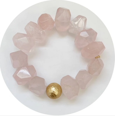 Rose Quartz Nugget Bracelet