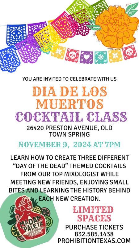 Dia De Los Muertos Cocktail Class