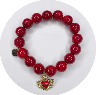 Red Howlite Bracelet