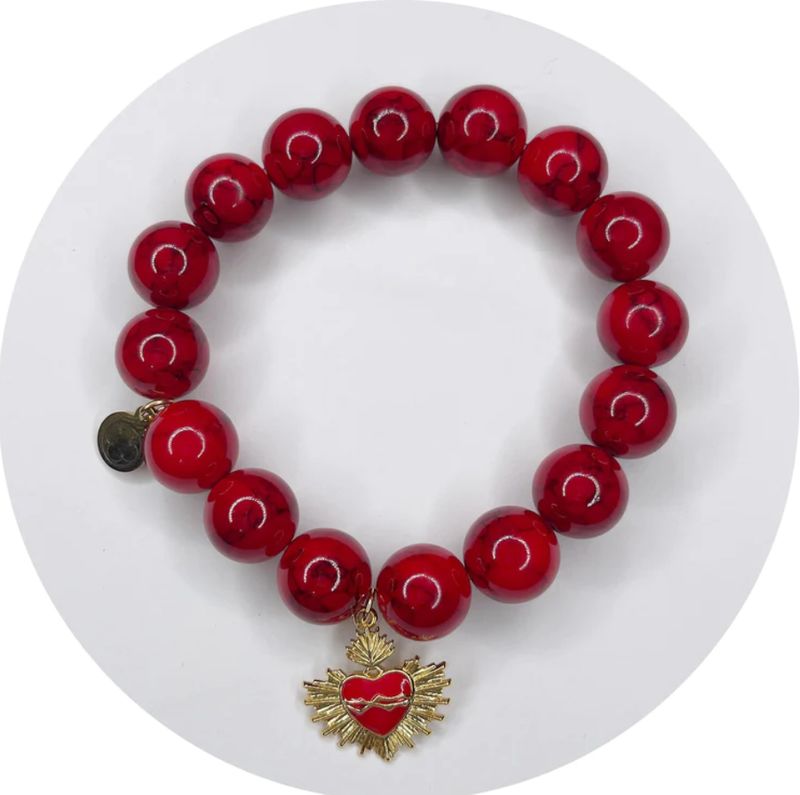Red Howlite Bracelet