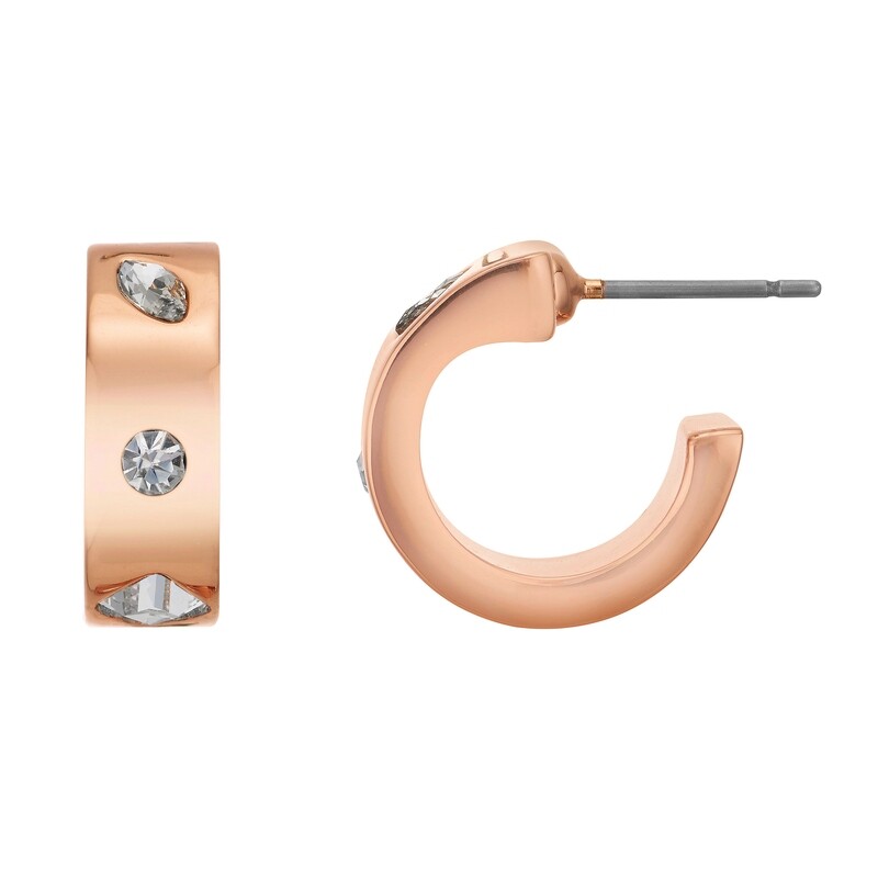 Buckley London® Knightley Hoop Earrings - Rose