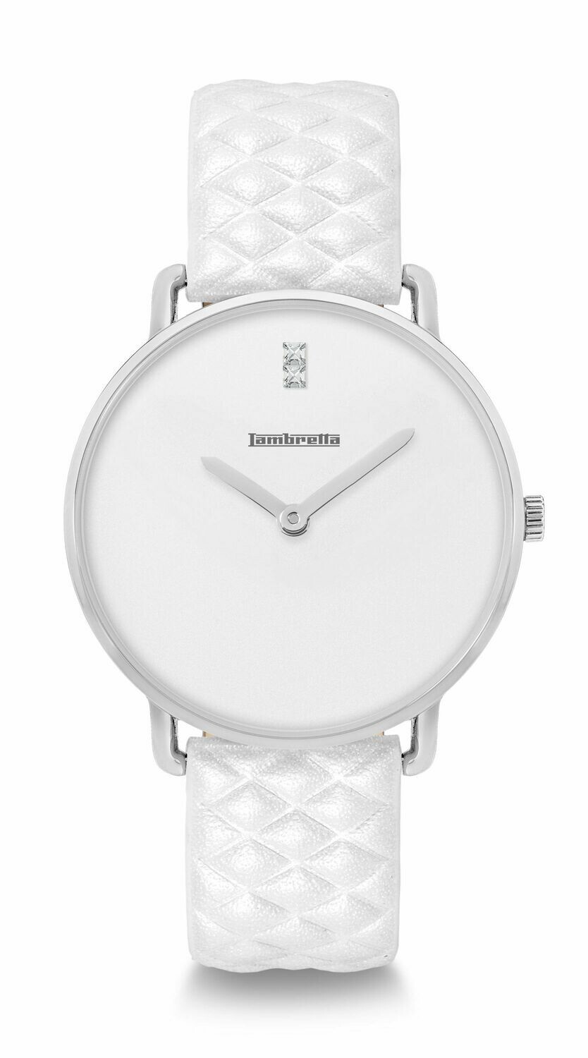 Lambretta® Giulia 34 Uno Quilted Silver, COLOR: WHITE