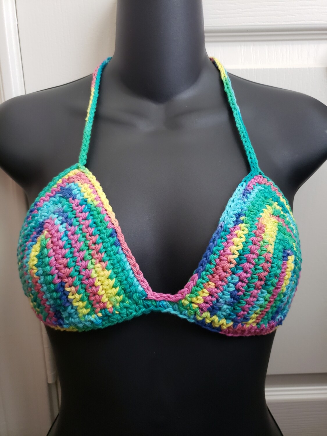 Colorful Crochet Bralette, Bikini Top