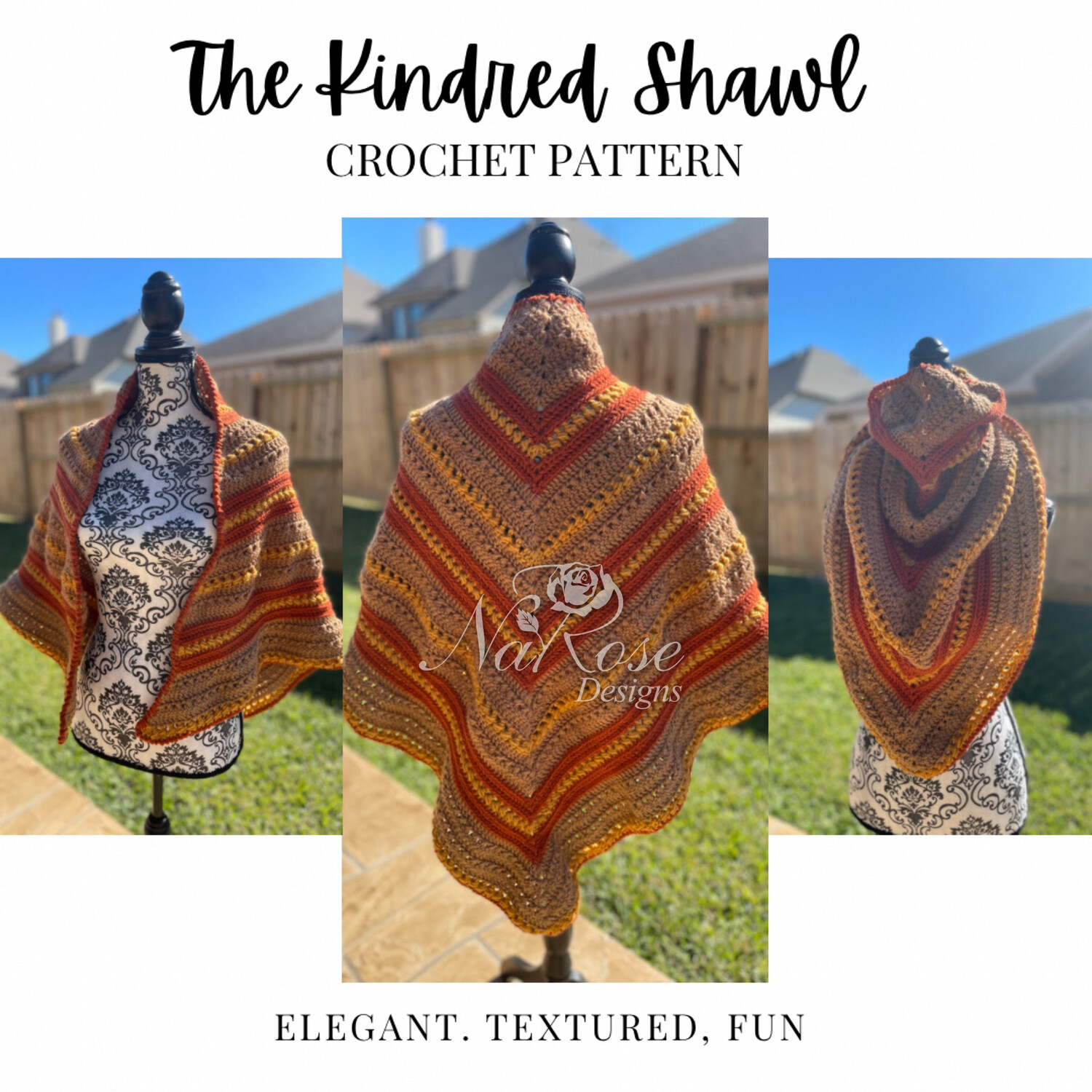 Kindred Shawl Crochet PATTERN