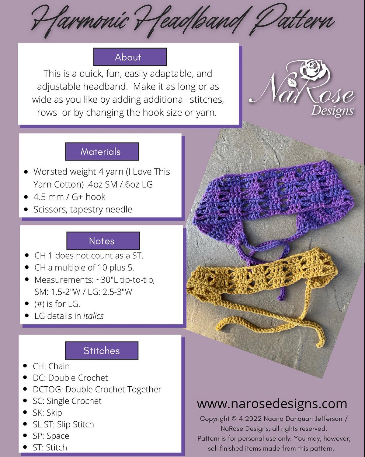 Harmonic Headband FREE Crochet Pattern