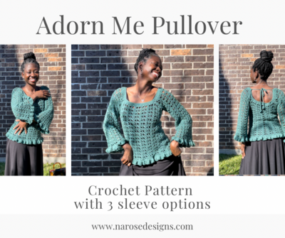 Adorn Me Pullover Crochet Pattern