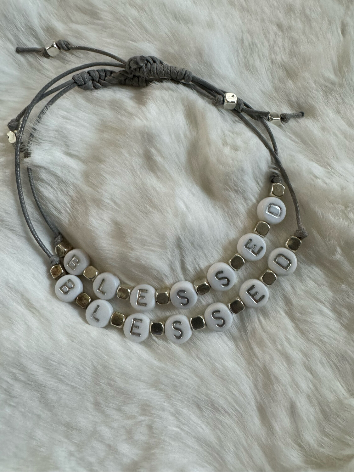 Blessed Bracelet - Grey, White, Silver