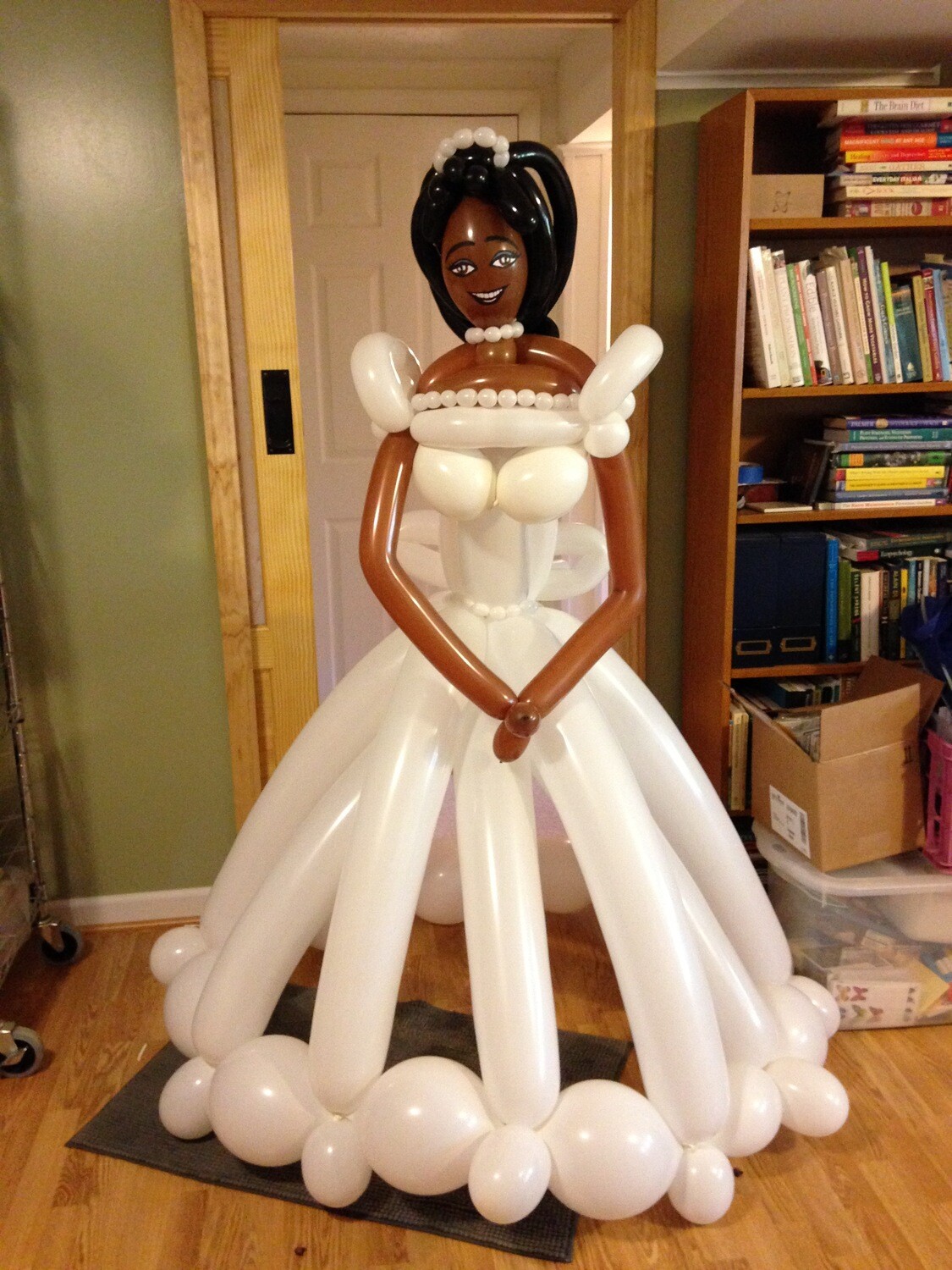 Giant wedding balloon bride statue, full ball gown
