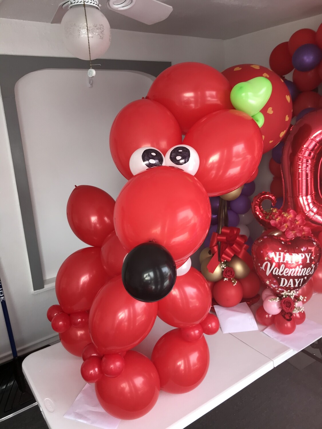 Giant balloon dog poodle, great valentine or birthday balloon gift
