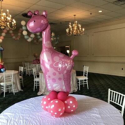 baby girl giraffe centerpieces air filled (indoors only)