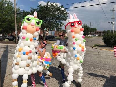 Giant balloon llama costume