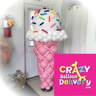 Giant Ice Cream Cone Balloon Decoration