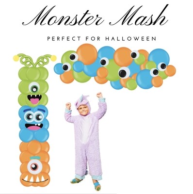 Monster mash halloween balloon decoration, assembly included.