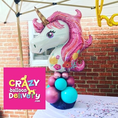 Big unicorn balloon decoration, air filled