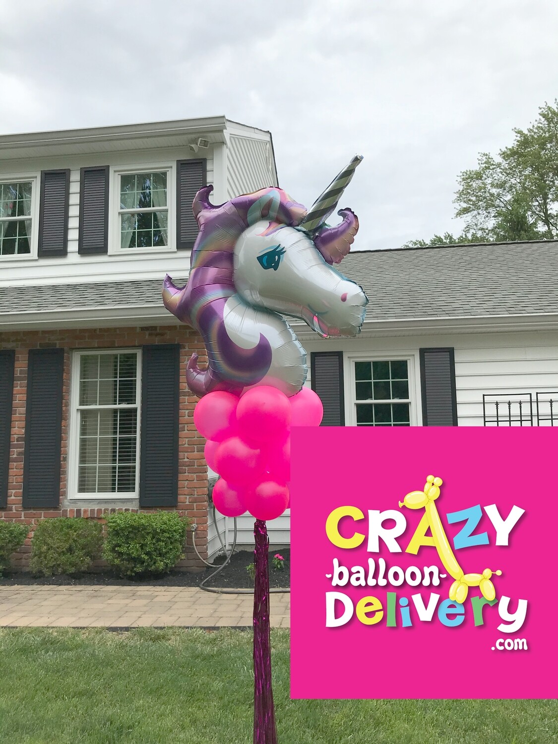 Outdoor big balloon Unicorn topiary, air filled