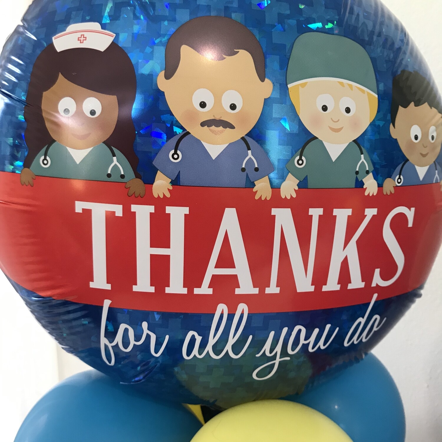 Thanks for all you do healthcare worker balloon (indoors) air filled