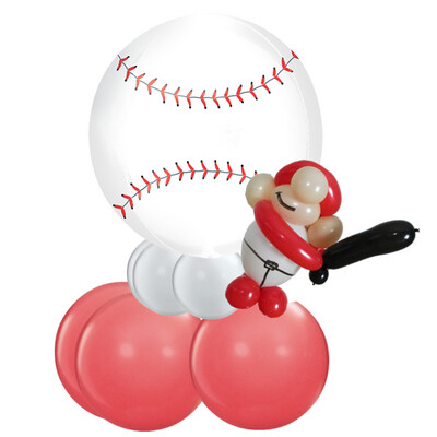 Baseball player balloon bouquet or center piece