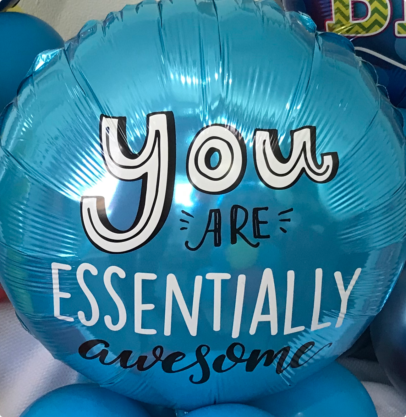 You're essentially awesome balloon bouquet (indoors) air filled