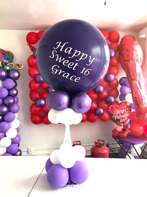 Big balloon pop drop with love notes inside