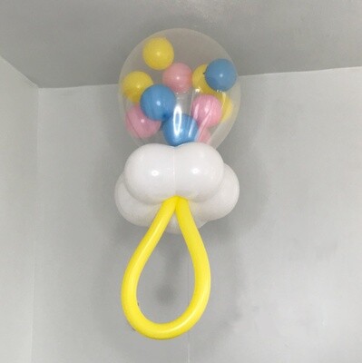 Baby rattle balloon decorations for baby showers